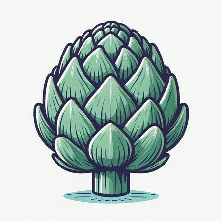 Artichoke vector illustration. Hand drawn artichoke icon.のイラスト素材