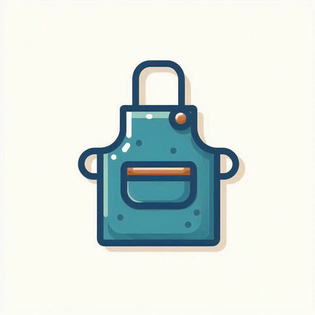 Kitchen apron vector icon. Kitchen apron icon. Kitchen apron icon.のイラスト素材