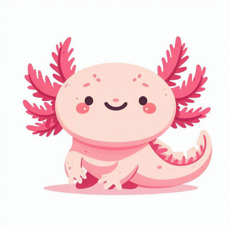 Cute cartoon monster. Vector illustration isolated on a white background.のイラスト素材