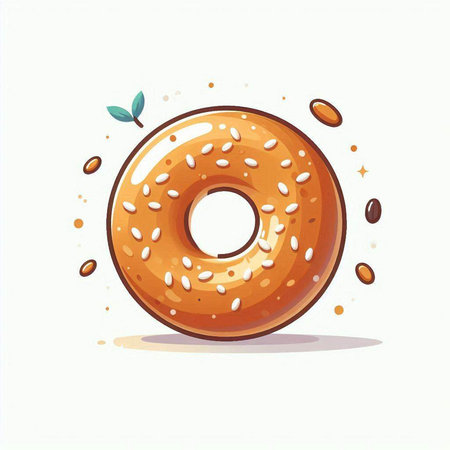 Illustration of a donut isolated on a white background - vectorのイラスト素材