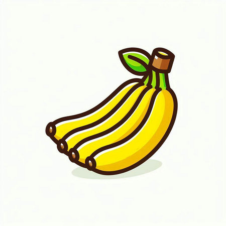 Vector illustration of a banana isolated on white background. Cartoon style.のイラスト素材