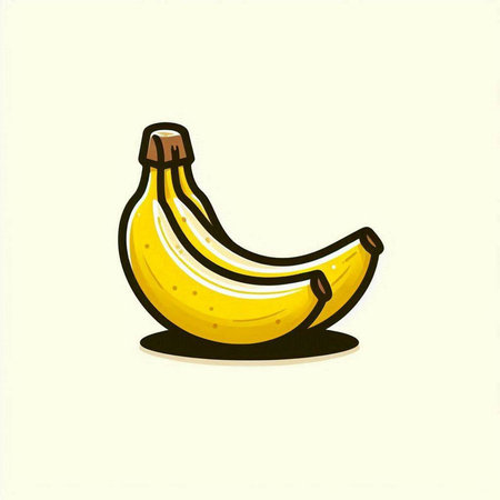 Illustration of a banana on a white background. Vector illustration.のイラスト素材