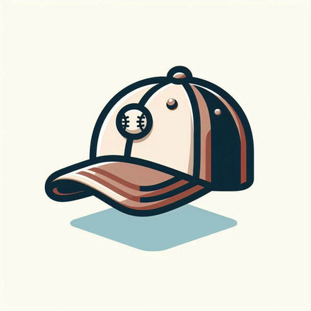 Baseball cap in cartoon style. Vector illustration for your design.のイラスト素材