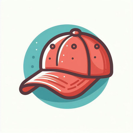 Baseball cap icon, vector illustration on white background. Vector illustration.のイラスト素材