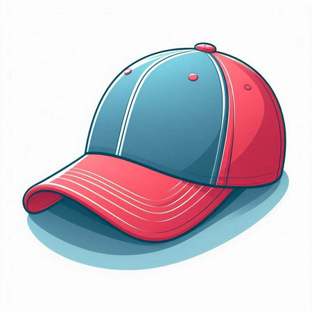 Baseball cap isolated on white background. Vector illustration. Eps 10.のイラスト素材
