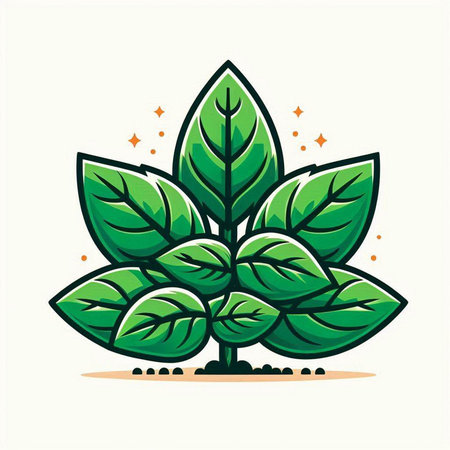 Green leaves. Vector illustration. Isolated on a white background.のイラスト素材