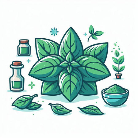 Herbs and spices vector illustration. Hand drawn herbs and spices icon.のイラスト素材