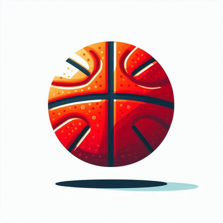 Basketball ball isolated on a white background. Vector illustration. Eps 10.のイラスト素材