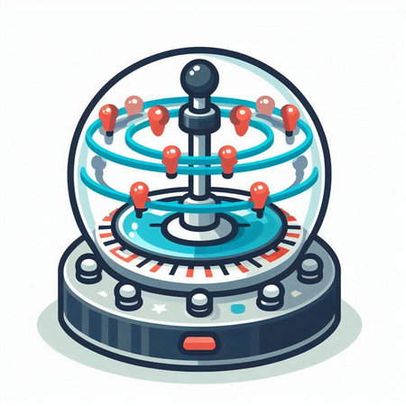 Retro arcade game machine. Cartoon vector illustration isolated on white background.のイラスト素材