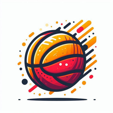 Basketball ball icon. Vector illustration. Isolated on white background.のイラスト素材