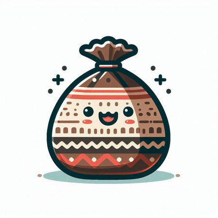 Cute happy easter egg. Vector illustration in cartoon style.のイラスト素材