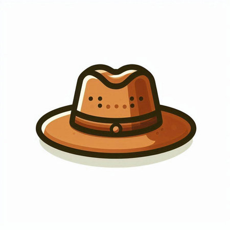 cowboy hat isolated on a white background. vector illustration in cartoon styleのイラスト素材