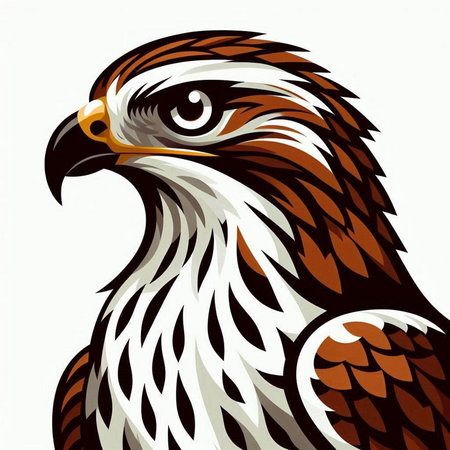 Eagle head isolated on white background. Vector illustration eps 10のイラスト素材