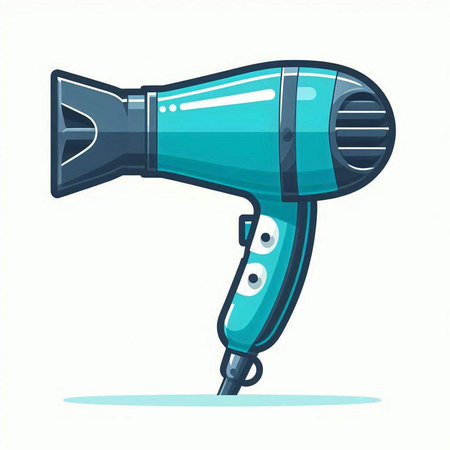 Hair dryer isolated on a white background. Vector illustration.のイラスト素材