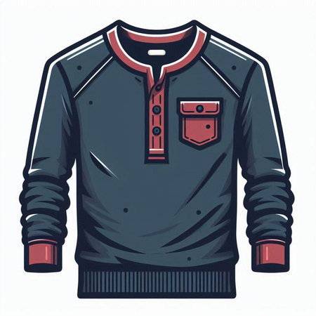 Illustration of a t-shirt isolated on a white background.のイラスト素材