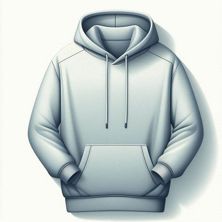 Hoody hoodie isolated on white background. 3d renderのイラスト素材