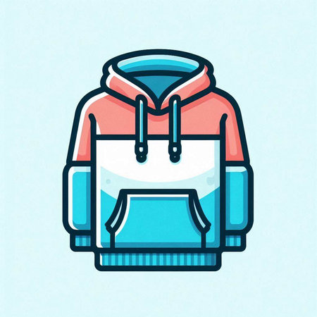 Hoodie icon. Vector illustration of a hoodie icon.のイラスト素材