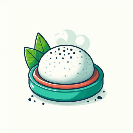 Vector illustration of a Japanese Mochi Mochi. Japanese food.のイラスト素材