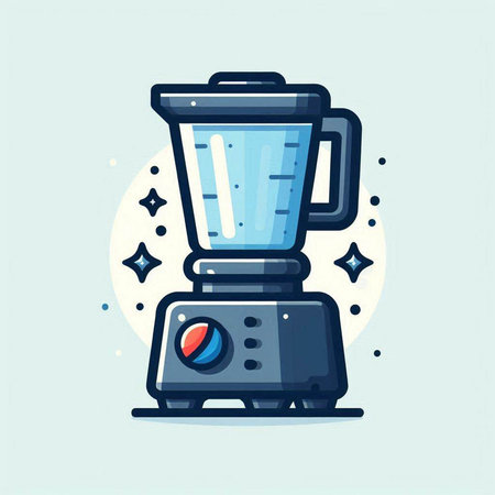 Kitchen appliances. Blender. Vector illustration in flat style.のイラスト素材