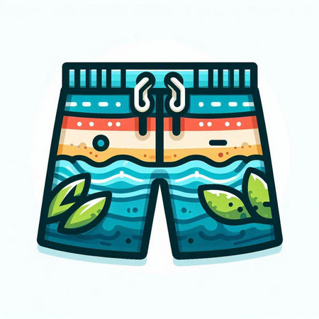 Swimming trunks icon. Vector illustration of swimming trunks.のイラスト素材