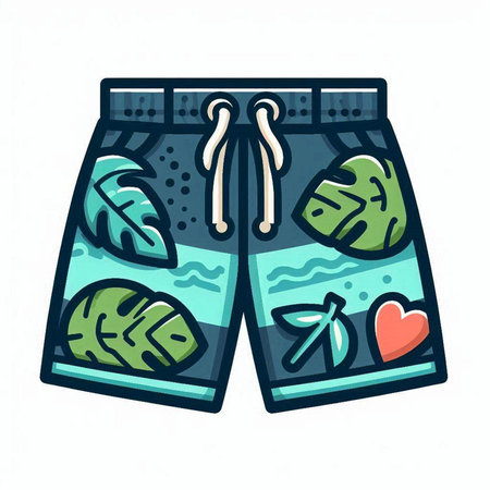 Swimming trunks. Vector illustration of a swimming trunks.のイラスト素材