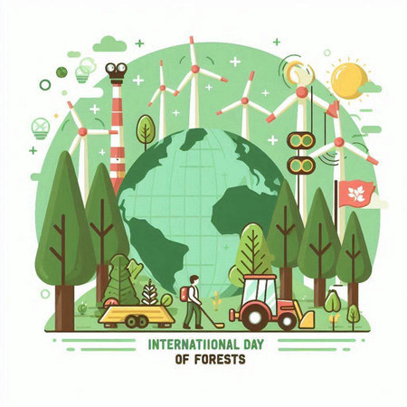 World environment day concept. Vector flat style design illustration. Save the planet.のイラスト素材