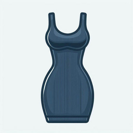 Women's dress. Vector illustration of a woman's dress on a white background.のイラスト素材