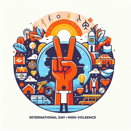 International Day of Peace. International Day of Peace concept. Vector illustrationのイラスト素材