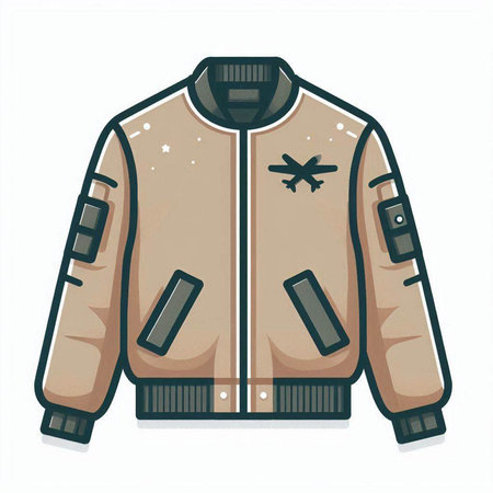 Winter jacket isolated on a white background. Cartoon style. Vector illustration.のイラスト素材