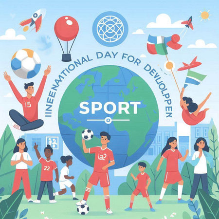 World Sport Day. Football, soccer, soccer, football, football, soccer, rugby, basketball, baseball, soccer, rugby, tennis, ice hockey, ice hockey, rugby, football, vectorのイラスト素材