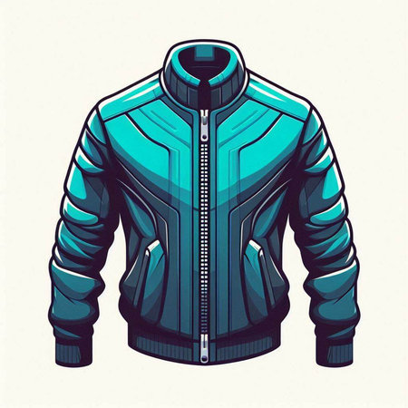 Jacket vector illustration isolated on white background for t-shirt print and other design.のイラスト素材