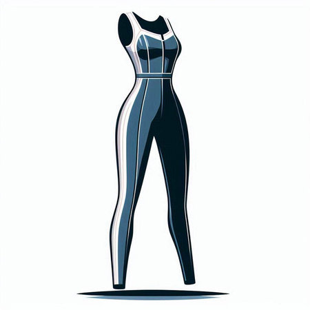 Fashion illustration of a woman's evening dress. Vector illustration.のイラスト素材