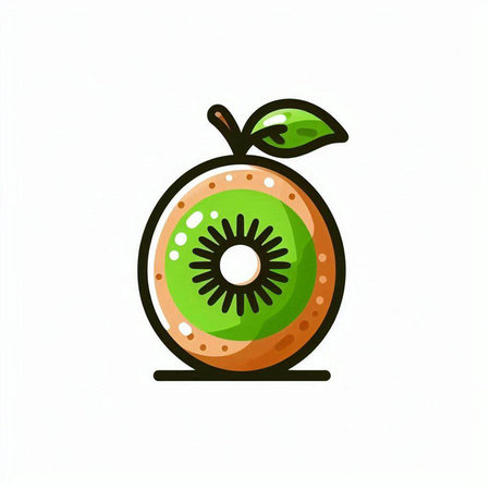 Kiwi fruit icon. Vector kiwi fruit illustration.のイラスト素材