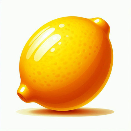 Lemon on a white background. Vector illustration. Eps 10.のイラスト素材