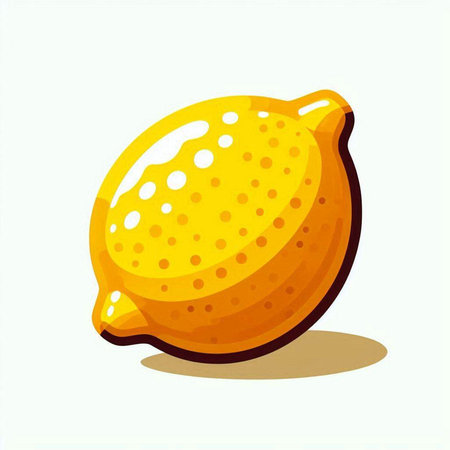 Lemon isolated on the white background. Vector illustration. Eps 10.のイラスト素材