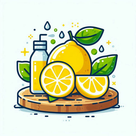 Citrus vector illustration. Lemon, orange, grapefruit, lemons.のイラスト素材