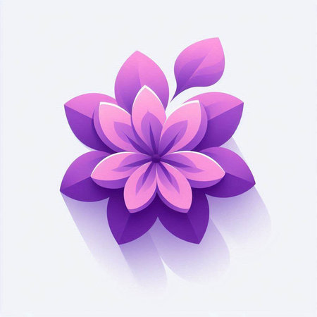 Purple flower on white background. Vector illustration. Eps 10.のイラスト素材