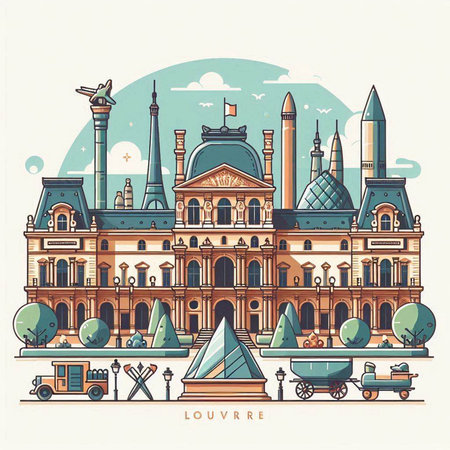 Tbilisi city, Georgia. Travel postcard. Vector illustrationのイラスト素材