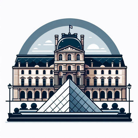 Warsaw, Poland. City hall. Vector illustration in retro style.のイラスト素材