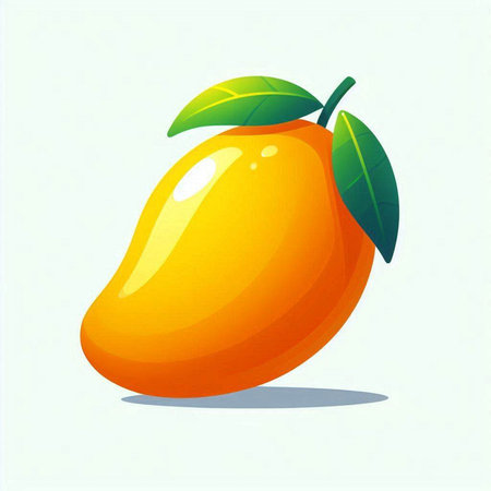 mango fruit on a white background, vector illustration, epsのイラスト素材