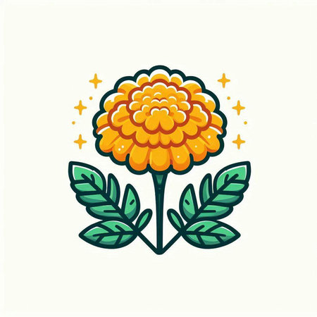 Chrysanthemum flower icon. Vector illustration of chrysanthemum flower.のイラスト素材