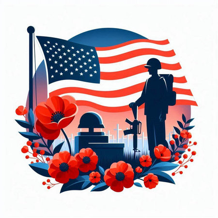 American Memorial Day. Memorial Day. Memorial Day. Vector illustration.のイラスト素材