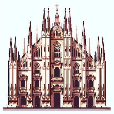 St. Stephen's Cathedral in Vienna, Austria. Vector illustration.のイラスト素材