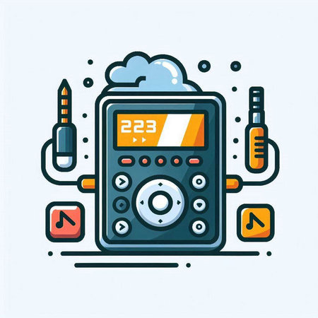Multimeter icon. Vector illustration in thin line style for web design.のイラスト素材