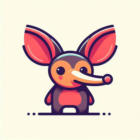Cute cartoon doodle deer. Colorful vector illustration.のイラスト素材