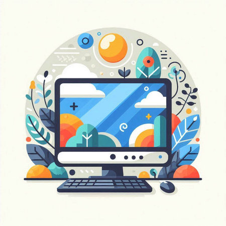 Flat design modern vector illustration concept of cloud computing technology, internet of things.のイラスト素材