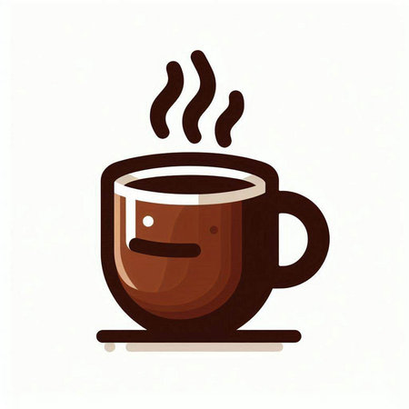 Coffee cup isolated on a white background. Vector illustration.のイラスト素材