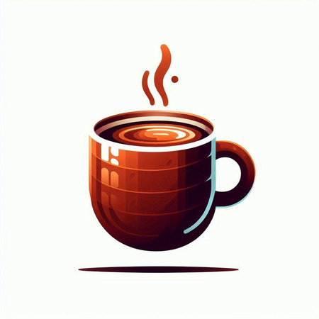 Coffee cup on white background. Vector illustration. Eps 10のイラスト素材