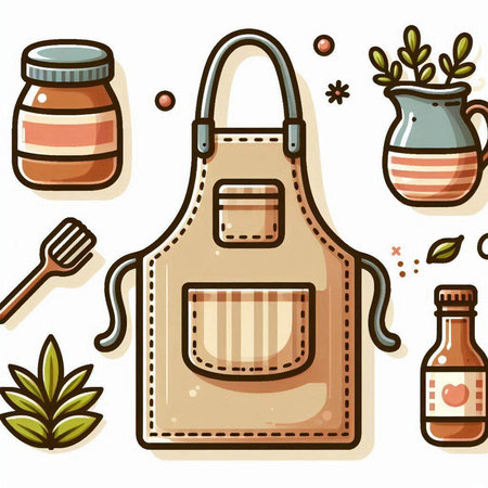 Kitchen tools and utensils icons set, vector illustration.のイラスト素材