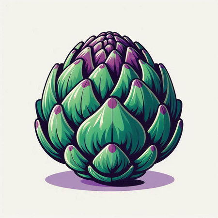Artichoke, hand drawn vector illustration. Isolated on white background.のイラスト素材